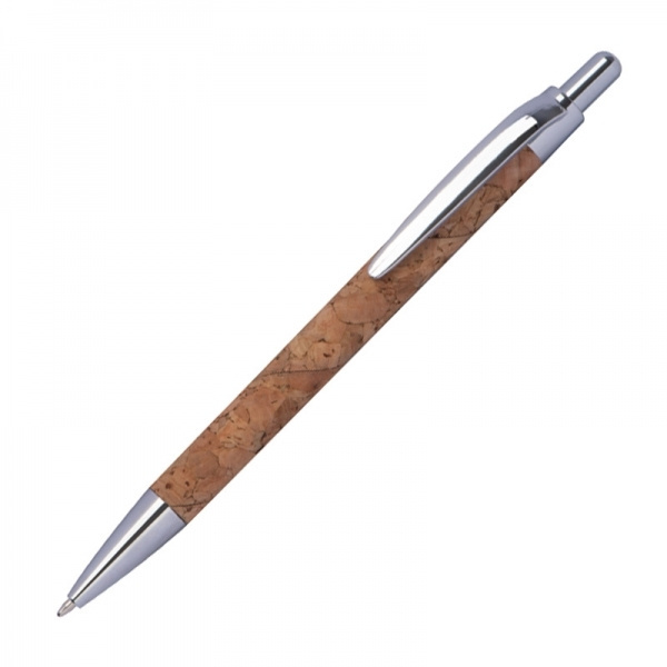 Logo trade promotional merchandise picture of: Cork pen KINGSWOOD