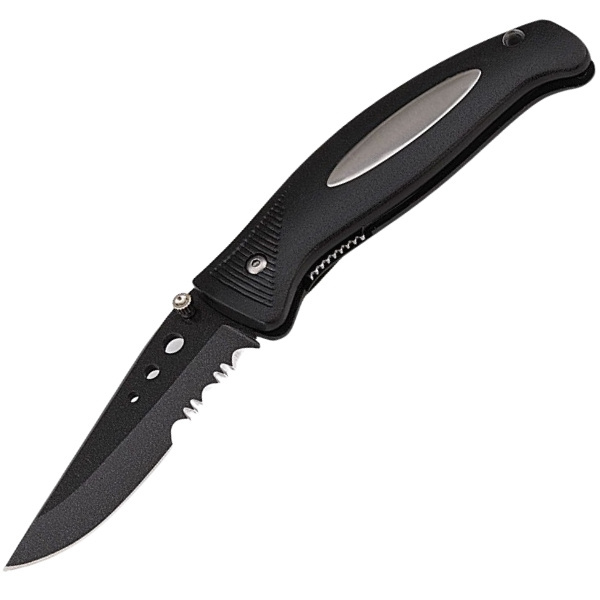 Logo trade promotional gifts image of: Folding knife STYX Schwarzwolf