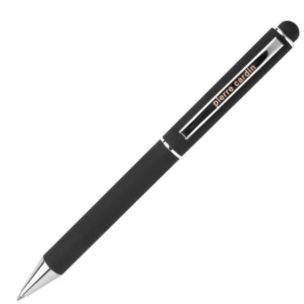 Logo trade corporate gifts image of: Metal ballpoint pen, touch pen, soft touch CLAUDIE Pierre Cardin