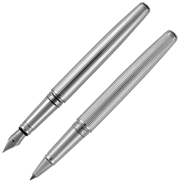 Logo trade promotional product photo of: Writing set fountain pen & roller CHRISTOPHE Pierre Cardin