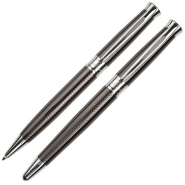 Logotrade promotional item picture of: Metal set of ballpoint pen and roller ROI