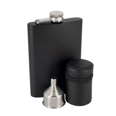 Logo trade corporate gifts image of: Hip flask MADONIE Schwarzwolf