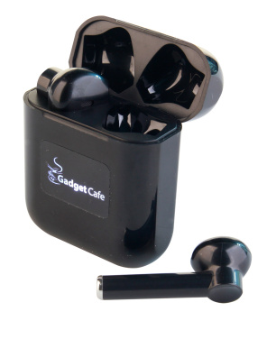 Logotrade advertising products photo of: Wireless earbuds with light up logo