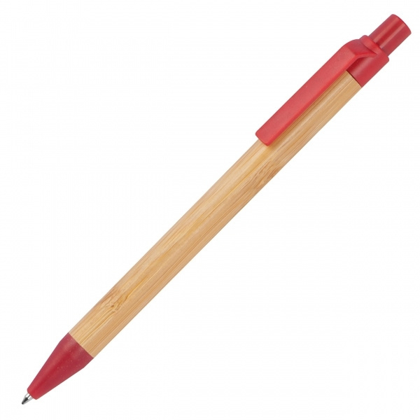 Logo trade promotional merchandise photo of: Wheatstraw and bamboo ballpen HALLE