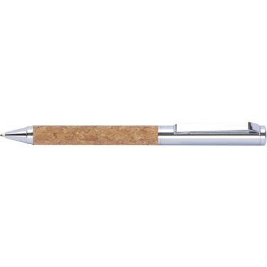 Logotrade promotional item picture of: Twist-ballpen metal and cork LILLEHAMMER