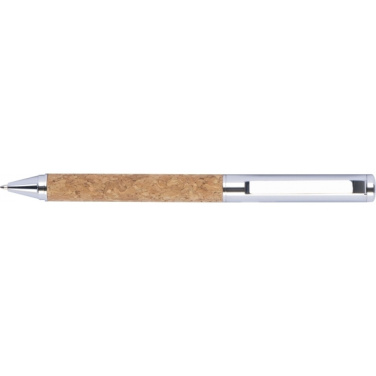 Logo trade advertising product photo of: Twist-ballpen metal and cork LILLEHAMMER