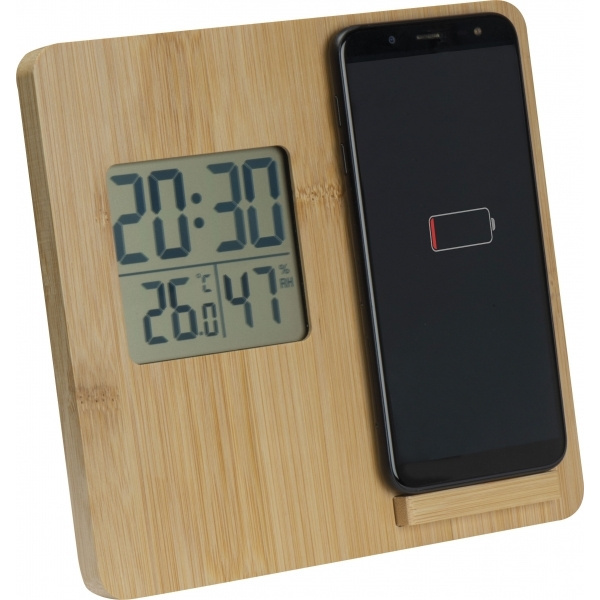 Logo trade advertising products picture of: Bamboo weather station GRANADA