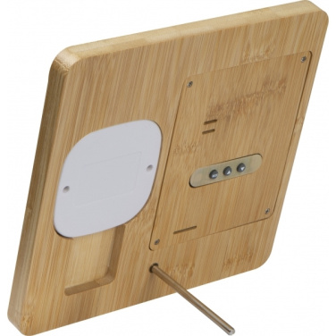 Logotrade promotional merchandise picture of: Bamboo weather station GRANADA