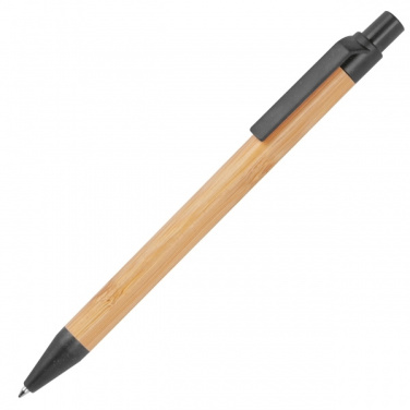 Logo trade promotional merchandise picture of: Wheatstraw and bamboo ballpen HALLE