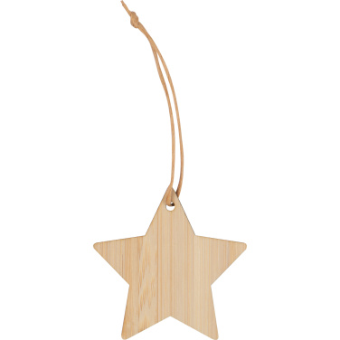 Logotrade promotional merchandise image of: Bamboo star pendant FOGGIA