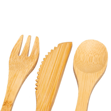 Logo trade promotional products picture of: Bamboo cutlery set BONNEVILLE