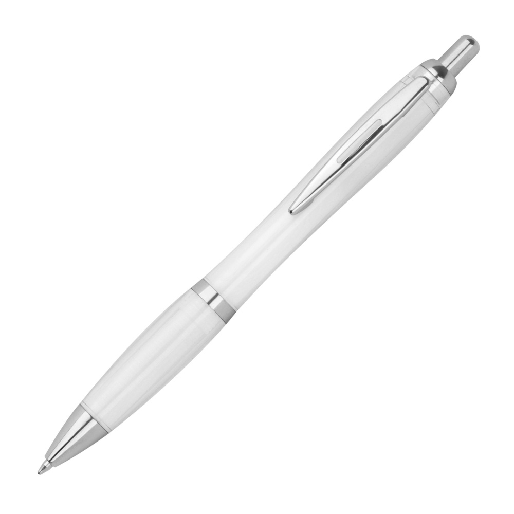 Logo trade promotional giveaway photo of: Transparent ballpen ALKEN