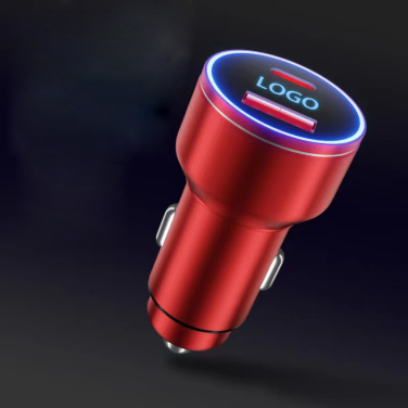 Logo trade promotional gift photo of: Car charger with enlighted logo for engraving