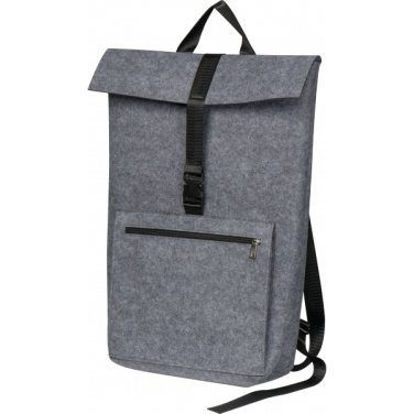 Logo trade corporate gifts picture of: RPET Felt Backpack BIRMINGHAM