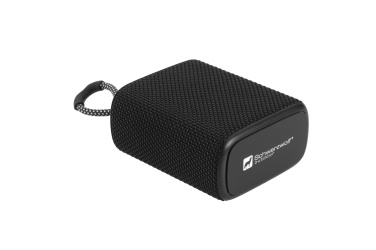 Logo trade corporate gifts image of: Waterproof bluetooth speaker HARDEOL Schwarzwolf