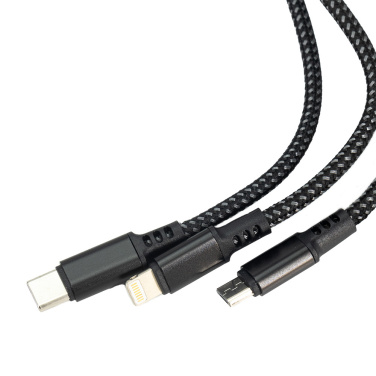 Logotrade advertising product image of: 3 in 1 cable with elighted logo Pierre Cardin