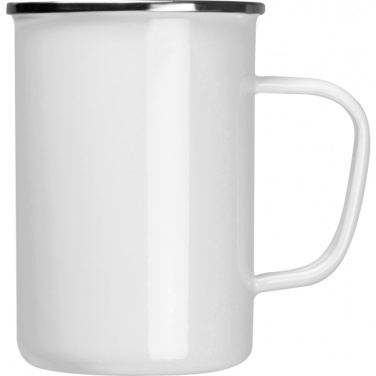 Logo trade promotional merchandise image of: Enamel cup Adelaine