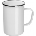 Enamel cup Adelaine, white