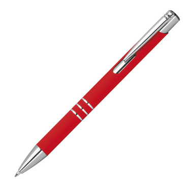 Logo trade corporate gifts picture of: Semi gel pen soft touch DUNMORE