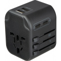 Travel Adapter Maracena, black