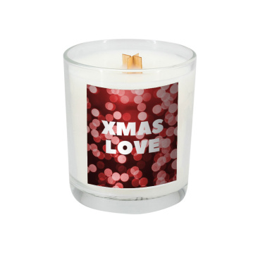 Logotrade promotional item image of: Soy candle 190g Christmas love