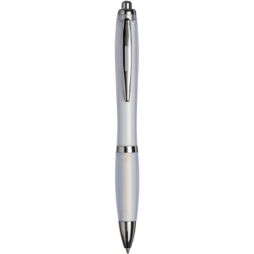 Logo trade promotional product photo of: Curvy ballpoint pen with frosted barrel and grip