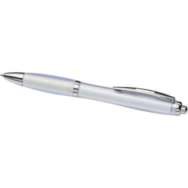 Logo trade promotional gift photo of: Curvy ballpoint pen with frosted barrel and grip