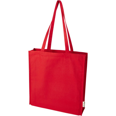 Logo trade promotional merchandise image of: Florida 270 g/m² GRS recycled gusset tote bag 14L