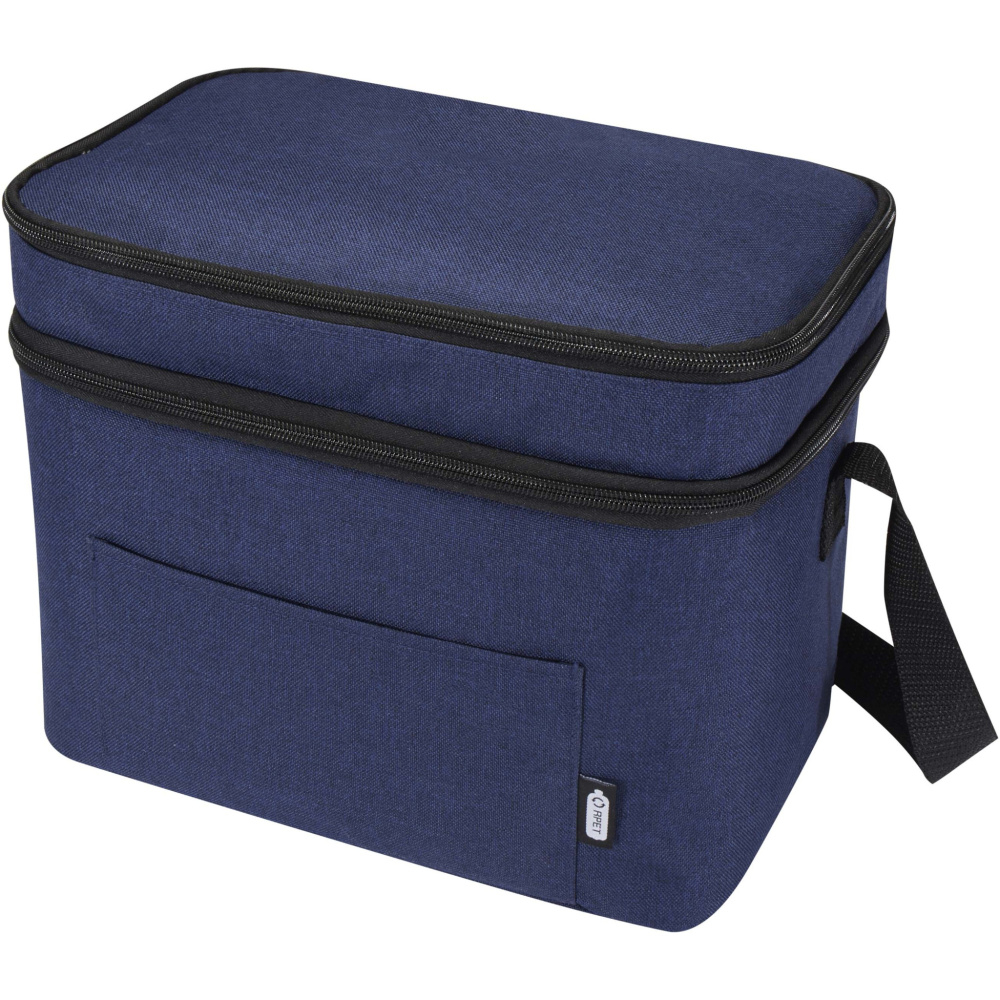 Logo trade business gifts image of: Tundra GRS RPET double compartments cooler bag 13L