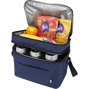 Logo trade promotional products image of: Tundra GRS RPET double compartments cooler bag 13L