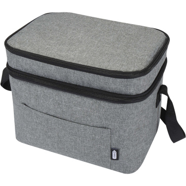 Logo trade promotional gifts image of: Tundra GRS RPET double compartments cooler bag 13L