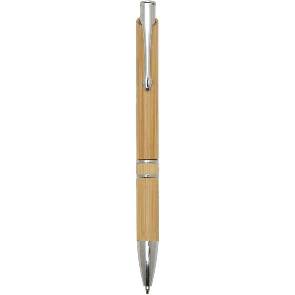 Logo trade promotional merchandise picture of: Wicker bamboo ballpoint pen