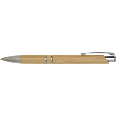 Logo trade corporate gift photo of: Wicker bamboo ballpoint pen