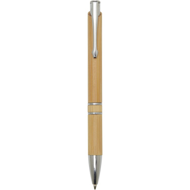 Logotrade promotional product picture of: Wicker bamboo ballpoint pen