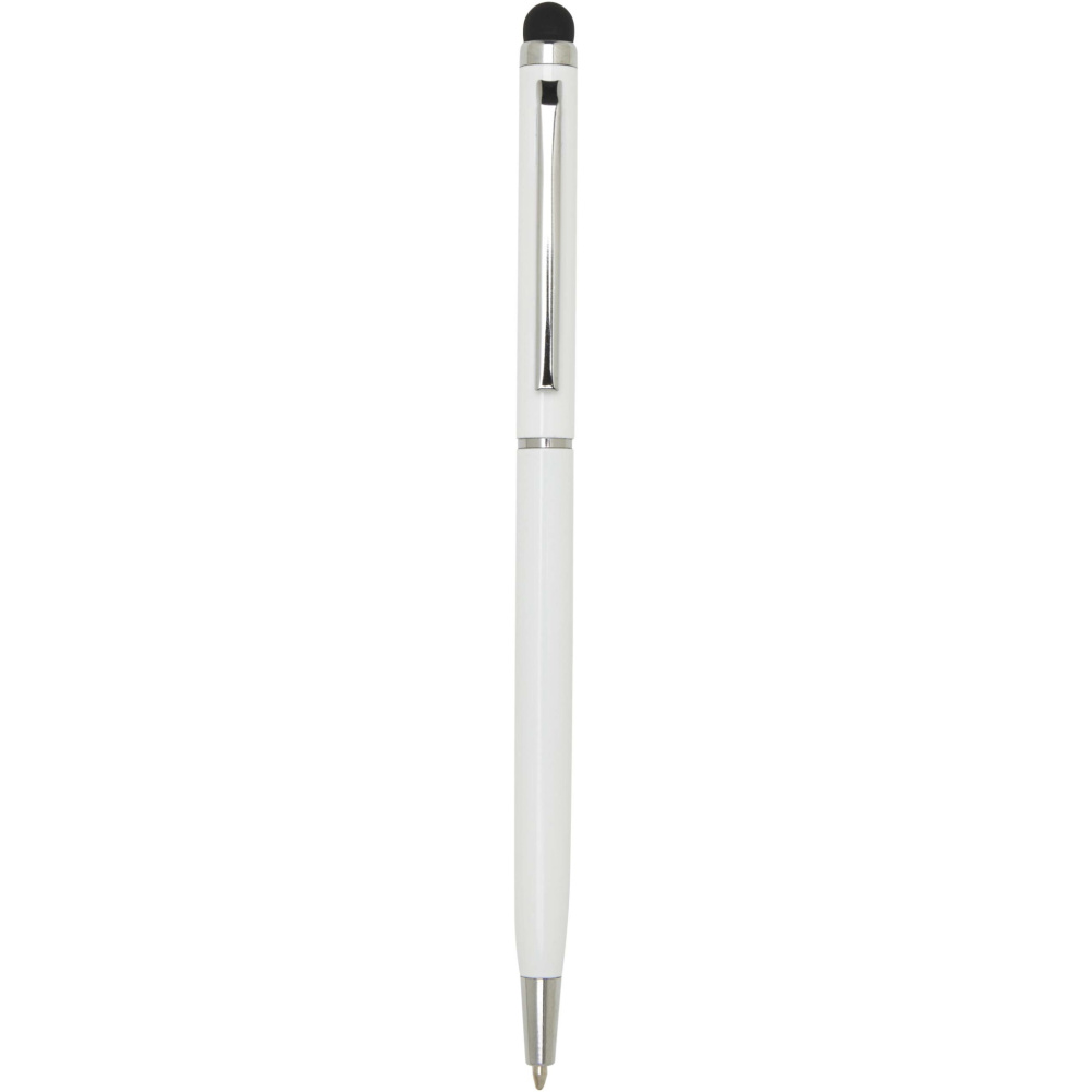 Logo trade promotional giveaways image of: Ore aluminium ballpoint pen with stylus