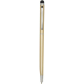 Ore aluminium ballpoint pen with stylus, Champagne