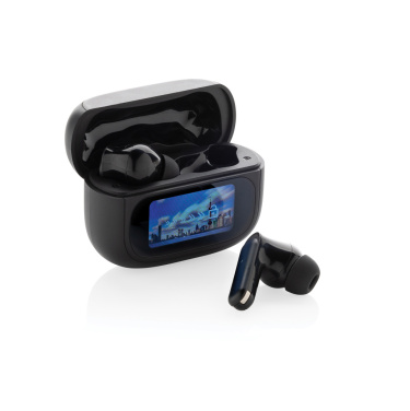 Logo trade business gifts image of: Airtune RCS recycled plastic ANC earbuds with touch screen