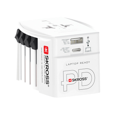 Logotrade promotional giveaway image of: SKROSS World Travel Adapter MUV 65W PD with USB C Cable