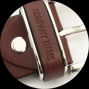 Logo trade business gifts image of: Leather belt 502035000