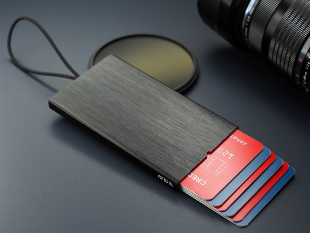 Logo trade corporate gifts image of: RFID credit and business card holder 126615500