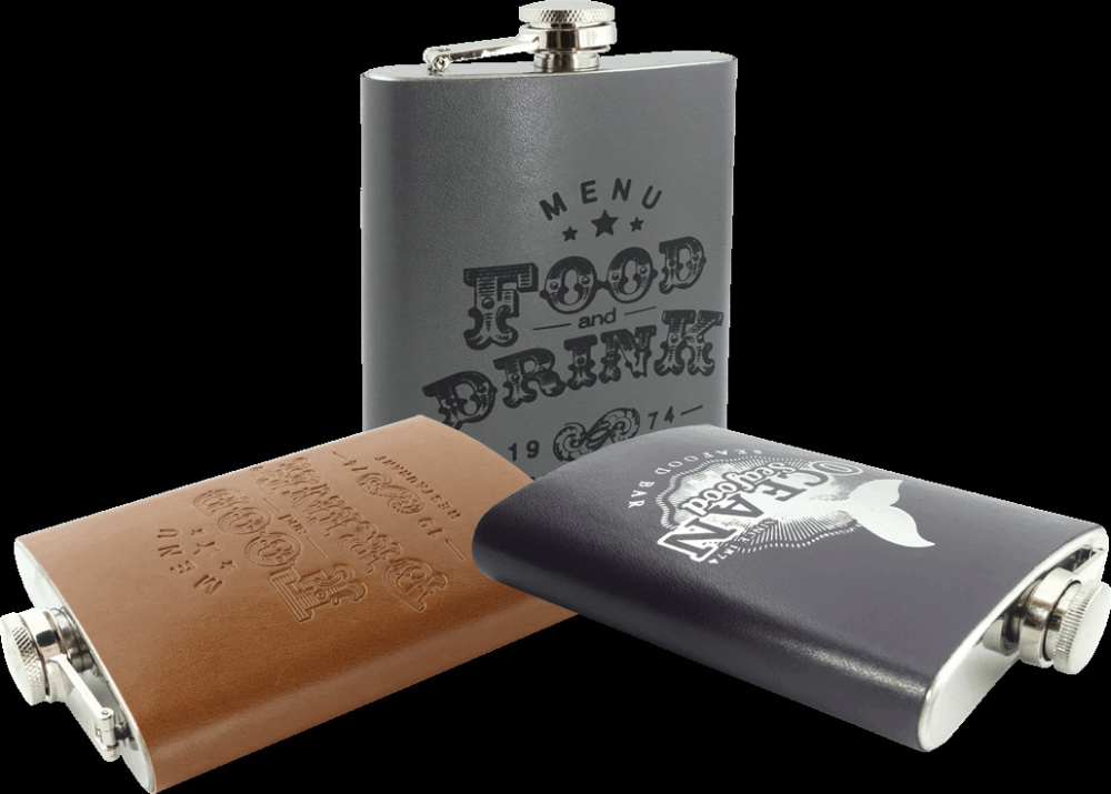 Logo trade business gift photo of: Hip flask 425119