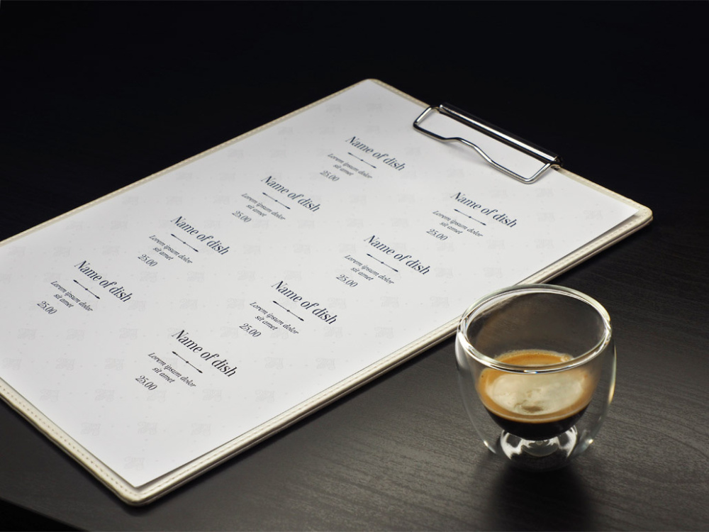 Logo trade promotional gifts picture of: Clipboard menu 1121119