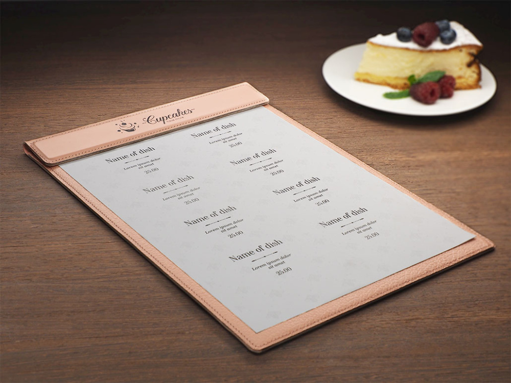 Logo trade promotional items image of: Menu cover 1241281