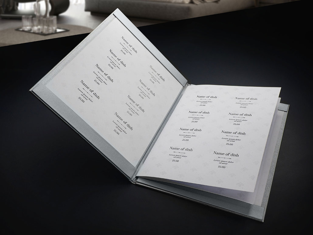 Logo trade promotional giveaways image of: Menu cover 1679280