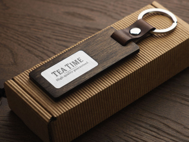 Logotrade promotional giveaway image of: Wooden keyring 1853121