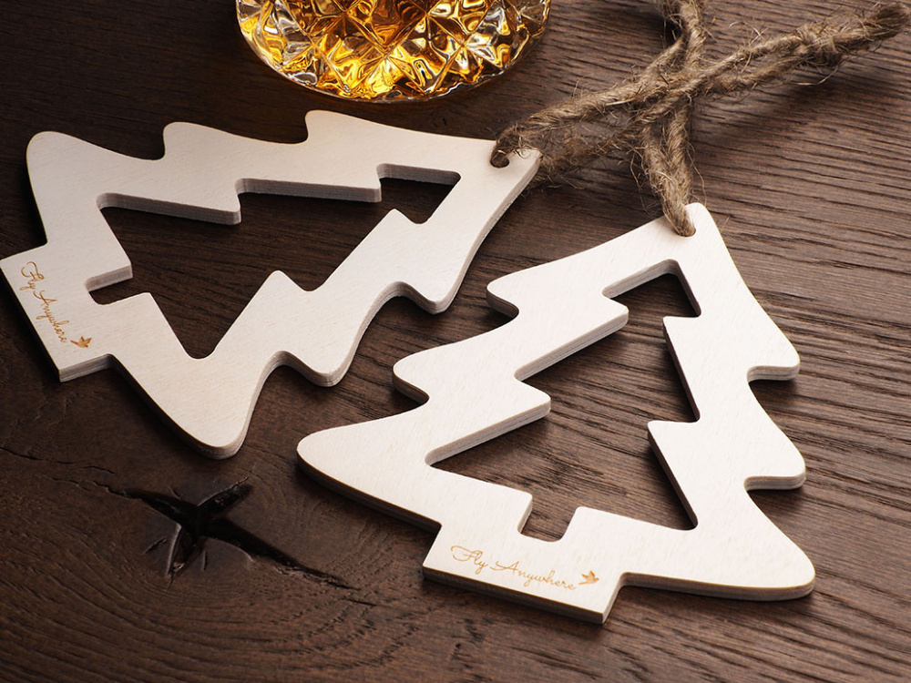 Logo trade advertising products image of: Wooden Christmas Decoration 1855121