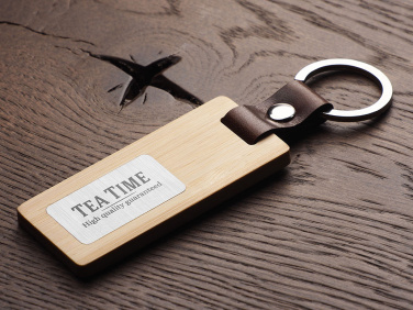 Logo trade promotional merchandise image of: Wooden keyring 1853292