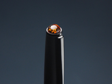 Logo trade promotional item photo of: Ball pen with AMBER stone 2070036