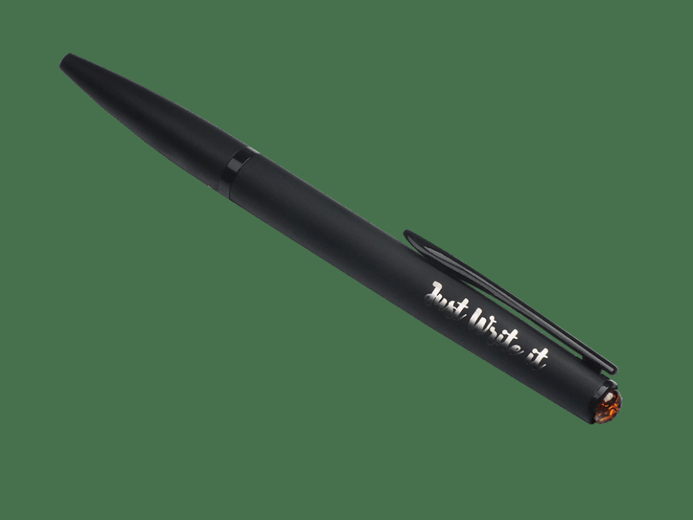 Logo trade promotional giveaways picture of: Ball pen with AMBER stone 2070036