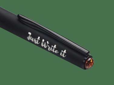 Logo trade promotional merchandise picture of: Ball pen with AMBER stone 2070036